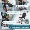 Silla de ruedas de aluminio ligera, con frenos en los Vista previa de la imagen del producto 7