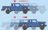 Two diagrams showing the movement of a blue toy truck. Náhľad obrázku produktu