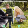 COSTWAY, cuccia rialzata per cani con tenda, resistente Anteprima dell’immagine prodotto 7