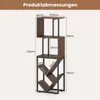 COSTWAY 2 in 1 Bücherregal, Standregal mit 3 Ablagen, Produktbild-Vorschau 3