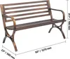 VEVOR panca da giardino panche da giardino 127 cm 250 kg Anteprima dell’immagine prodotto 8