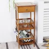FATIVO Comodino in bambù con cassetto e ripiano, comodino Anteprima dell’immagine prodotto 10