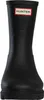 A black Hunter Wellington boot is shown from the front. Produktbild-Vorschau