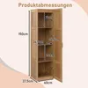 COSTWAY, armoire haute à 4 étagères, meuble de rangement Voir les images du produit 3