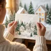 20 Servietten Snowy Houses - Weiße Winterhäuser im Wald Produktbild-Vorschau 4