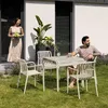 Záhradný stôl 80 x 80 cm Liwio béžový Náhľad obrázku produktu 8