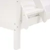 Close-up view of the corner of a white wooden bunk bed, showing the leg and a step. Náhľad obrázku produktu