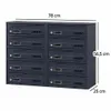 10-fach Briefkastenanlage Anthrazit Ral 7016, 25 cm Tiefe, Produktbild-Vorschau 9