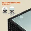 CASARIA® Tavolino da Giardino Esterno in Polyrattan Anteprima dell’immagine prodotto 10
