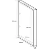 A technical drawing with dimensions of a distribution box. Produktbild-Vorschau