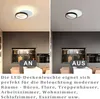 ZMH LED Deckenleuchte Wohnzimmer 3000K Warmweiß Deckenlampe Produktbild-Vorschau 5