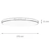 A technical drawing of a round ceiling lamp with dimensions indicated. Produktbild-Vorschau