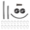 Duschvorhangstange L-Form ausziehbar halbrund 90-130 cm für Produktbild-Vorschau 6