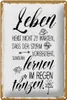 Blechschild Spruch Leben nicht warten Sturm vorbei 20x30cm Produktbild-Vorschau 1