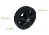 A black wheel with measurement indicators. Produktbild-Vorschau