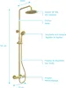 Colonne de douche Thermostatique finition Or Doré Brossé Voir les images du produit 4