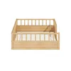Massivholz Bodenbett 140x200 cm Kiefer Kinderbett mit Produktbild-Vorschau 7