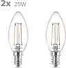 2er-Pack LED E14 Crown 2W (25W) Klar 250lm Produktbild-Vorschau 2