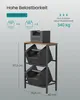 A diagram illustrating the high load capacity of a SONGMICS beverage crate rack, showing dimensions and weight limits. Produktbild-Vorschau