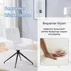 Zestaw 2 krzeseł obrotowych o 360°, biała skóra PU, czarne Podgląd zdjęcia produktu 5