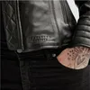 Motorradjacke Leder Schwarz 3XL mit Level-2 Protektoren und Produktbild-Vorschau 2