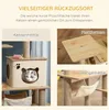 PawHut Kratzbaum Katzenbaum für Katzen Kletterbaum aus Holz Produktbild-Vorschau 5