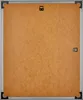 The back of a picture frame with a brown backing board and a silver frame. Produktbild-Vorschau