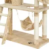 tectake® Marcel drapak 141 cm ze schodkami, sznurkiem do Podgląd zdjęcia produktu 15