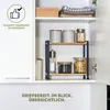 eluno Gewürzregal, Küchenregal, aus Bambus und schwarzem Produktbild-Vorschau 3