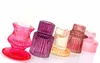 FURNARO Kerzenleuchter Set Glas geriffelt bunt modern Deko Produktbild-Vorschau 2