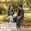 Panchina da giardino in legno COSTWAY, panca a due posti in Anteprima dell’immagine prodotto 4