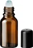 5x Braune Glasflasche 15 ml Roll On mit schwarzer Kappe Produktbild-Vorschau 3