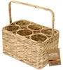 Flaschenträger für 6 Flaschen geflochten aus Wasserhyazinthe 33 x 22 x 18 cm Podgląd zdjęcia produktu