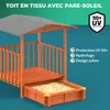 SPIELWERK® Merle pieskovisko slnečná strieška 143x130x130cm Náhľad obrázku produktu 11