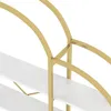Close-up of a white and gold shelf unit with an arched frame. Produktbild-Vorschau