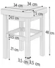 Holzhocker mit verschiedenen Polsterfarben Massivholzsitz Produktbild-Vorschau 3