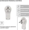 Vidlice úhlová pro prodlužovací kabel, bílá Anteprima dell’immagine prodotto