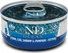 Farmina Nd Cat Ocean Thunfisch, Cod, Garnelen, Kürbis 70G Produktbild-Vorschau 1
