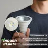 A person holds a plant grow light with a close-up inset showing the LEDs. Anteprima dell’immagine prodotto
