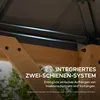 Zedernholz Gazebo KAPS mit Solar - 330cm x 330cm, braun Produktbild-Vorschau 10