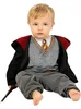 A baby dressed in a Harry Potter costume, sitting down and holding a wand. Produktbild-Vorschau