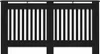 vidaXL Kryt radiátoru, černý, 152 x 19 x 81,5 cm, Náhled obrázku produktu 4