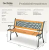 Dvoumístná zahradní lavice Tamara 128 x 51 x 73 cm Náhled obrázku produktu 12