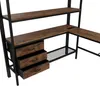 A close-up view of a corner desk with shelves and drawers. Anteprima dell’immagine prodotto