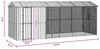 vidaXL Klatka dla ptaków antracyt 645 x 208 x 247 cm Stal Podgląd zdjęcia produktu 5