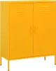 vidaXL Úložná skříň hořčicově žlutá 80x35x101,5 cm ocel Náhled obrázku produktu 4