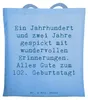 Mr. & Mrs. Panda Uni Tasche Spruch 102. Geburtstag - Sky Produktbild-Vorschau 1