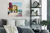MuchoWow® Poster Malerei - Haus - Ölfarbe - Dorf 75x75 cm - Produktbild-Vorschau 4