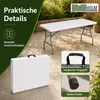 Klapptisch 180x75x74 cm Kunststoff / Stahl Gartentisch Produktbild-Vorschau 6