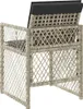 vidaXL Gartenstühle mit Kissen 4 Stk. Hellgrau Poly Rattan Produktbild-Vorschau 7